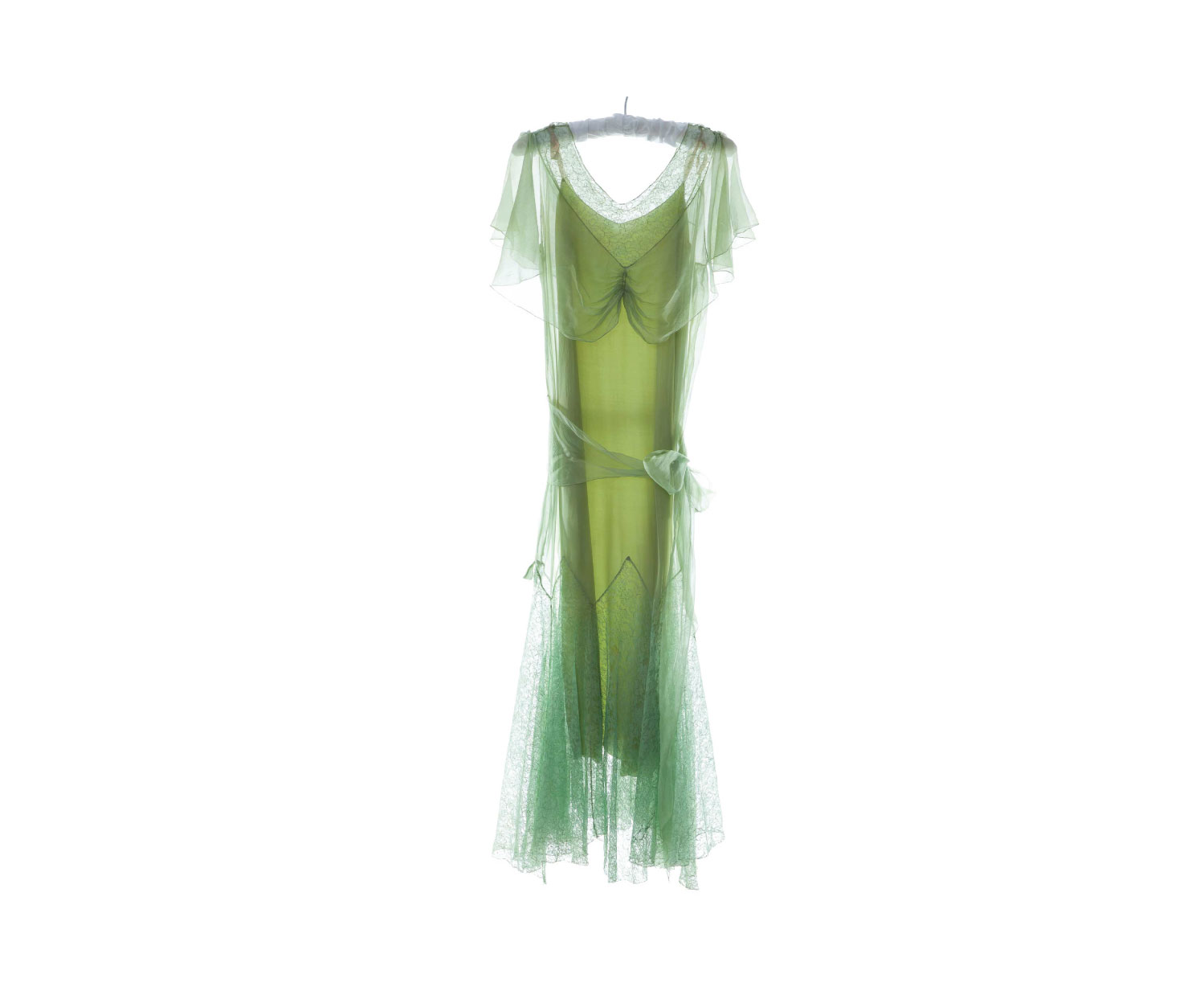 Chiffon and lace dress – Parodi